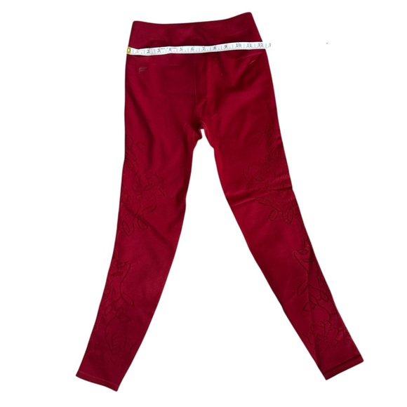 Fabletics Red Floral Lace Leggings - Picture 1 of 3